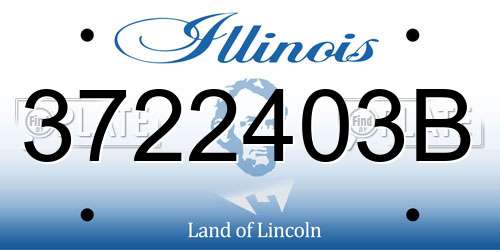 3722403B Illinois License Plate