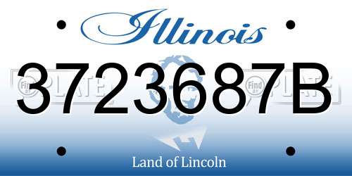 3723687B Illinois License Plate