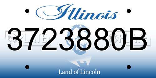 3723880B Illinois License Plate