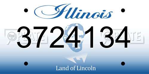 3724134 Illinois License Plate