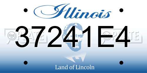 37241E4 Illinois License Plate