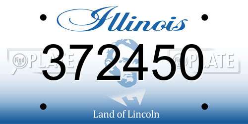 372450 Illinois License Plate