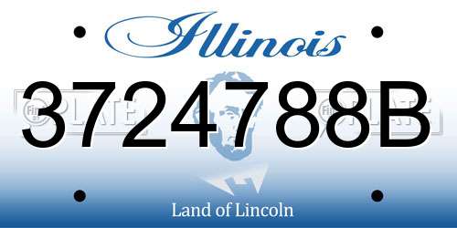 3724788B Illinois License Plate