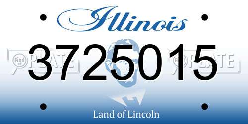 3725015 Illinois License Plate