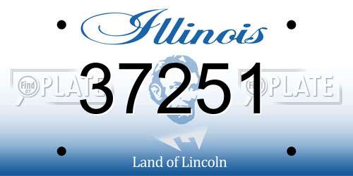 37251 Illinois License Plate