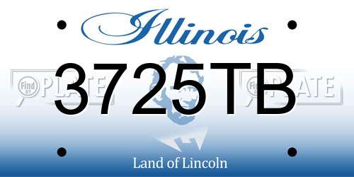 3725TB Illinois License Plate