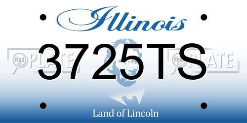 3725TS Illinois License Plate