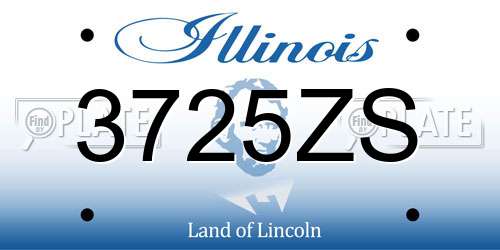 3725ZS Illinois License Plate