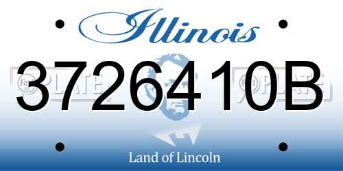 3726410B Illinois License Plate