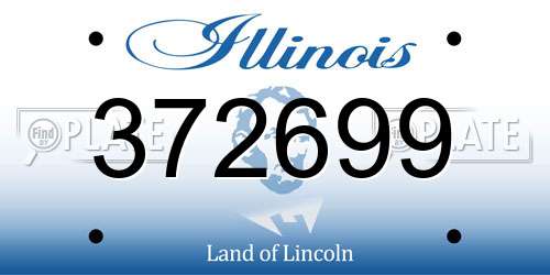 372699 Illinois License Plate