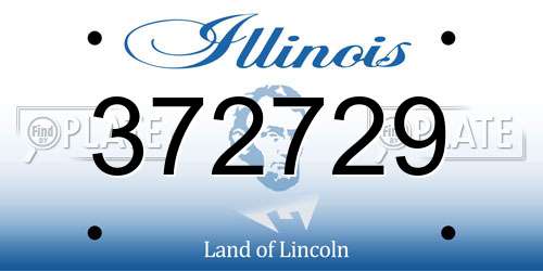 372729 Illinois License Plate