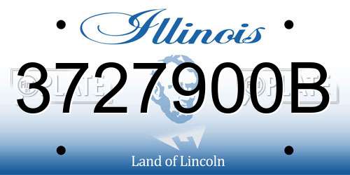 3727900B Illinois License Plate