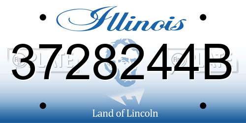 3728244B Illinois License Plate