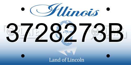 3728273B Illinois License Plate