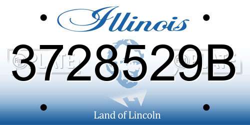3728529B Illinois License Plate
