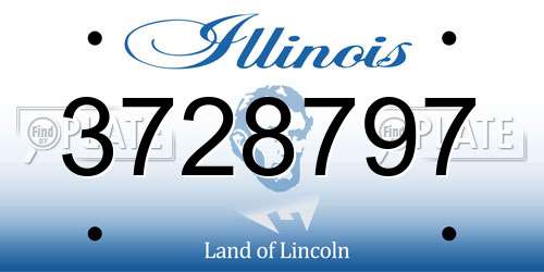 3728797 Illinois License Plate