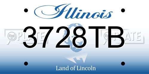 3728TB Illinois License Plate