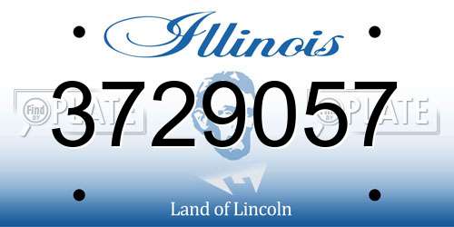 3729057 Illinois License Plate
