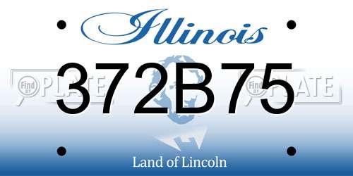 372B75 Illinois License Plate