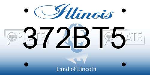 372BT5 Illinois License Plate