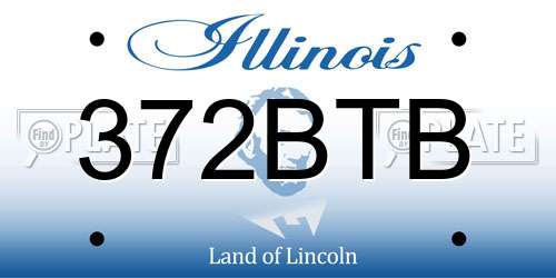 372BTB Illinois License Plate