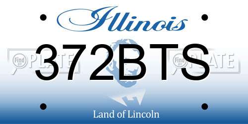 372BTS Illinois License Plate