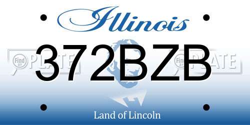 372BZB Illinois License Plate