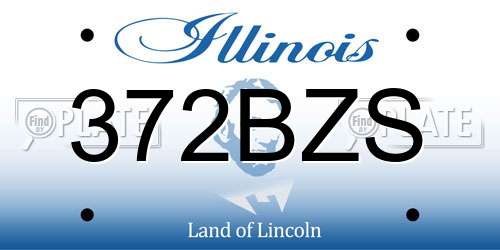 372BZS Illinois License Plate