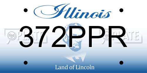 372PPR Illinois License Plate