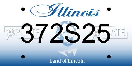 372S25 Illinois License Plate