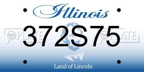 372S75 Illinois License Plate
