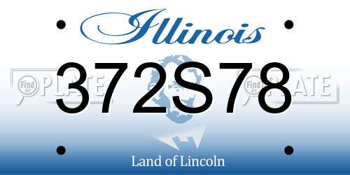 372S78 Illinois License Plate