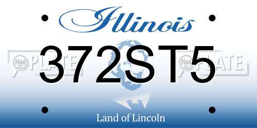 372ST5 Illinois License Plate