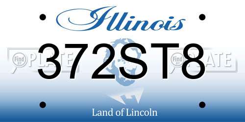 372ST8 Illinois License Plate