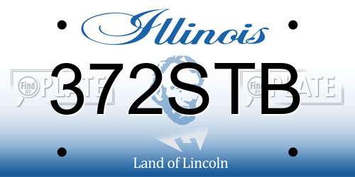372STB Illinois License Plate