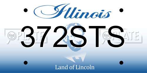 372STS Illinois License Plate