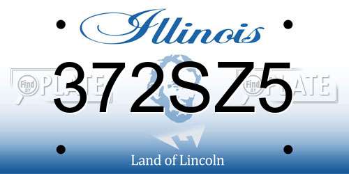 372SZ5 Illinois License Plate