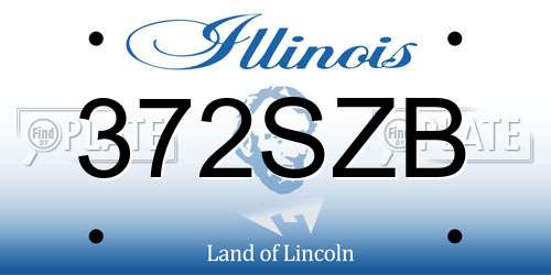 372SZB Illinois License Plate