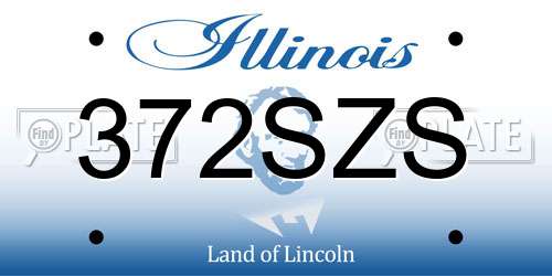 372SZS Illinois License Plate