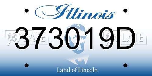 373019D Illinois License Plate