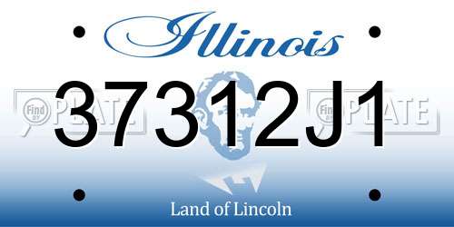 37312J1 Illinois License Plate