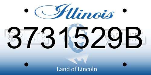 3731529B Illinois License Plate