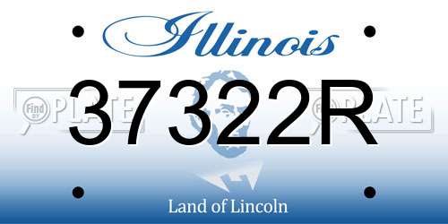 37322R Illinois License Plate