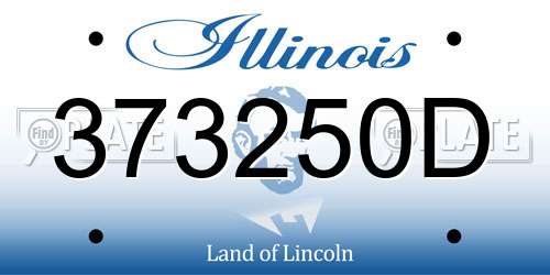 373250D Illinois License Plate