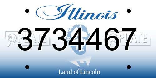 3734467 Illinois License Plate