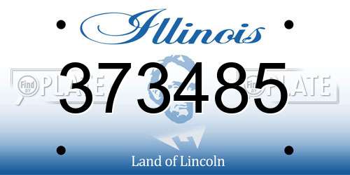 373485 Illinois License Plate