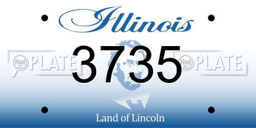 3735 Illinois License Plate