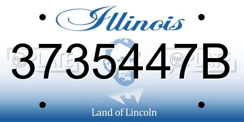 3735447B Illinois License Plate