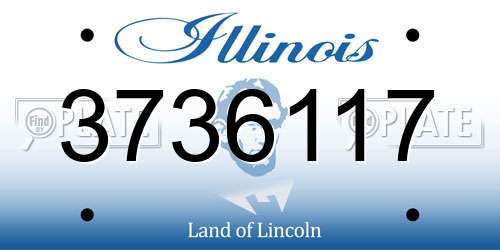 3736117 Illinois License Plate