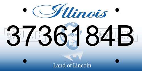 3736184B Illinois License Plate